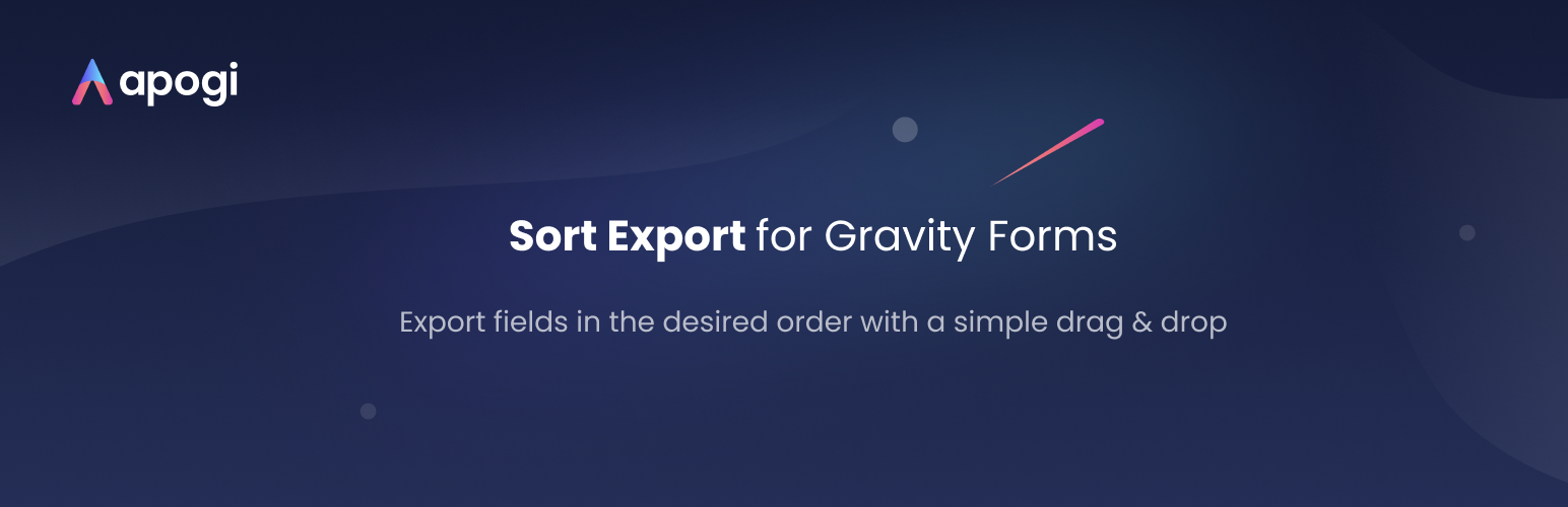 WordPress 外掛 Sort Export for Gravity Forms 的封面圖片。