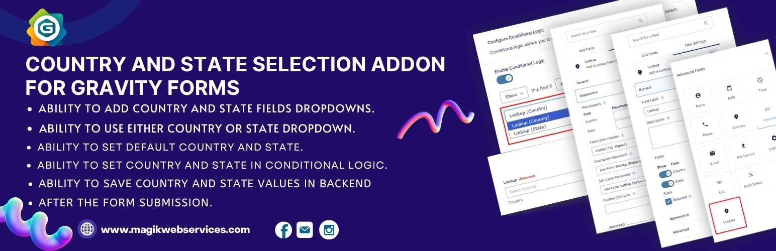 Country and State Selection Addon for Gravity Forms