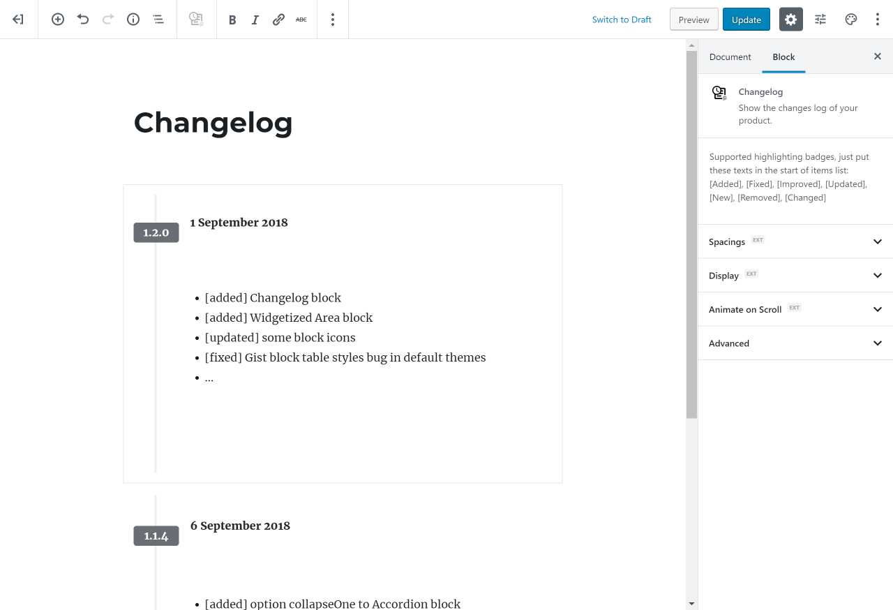 Changelog