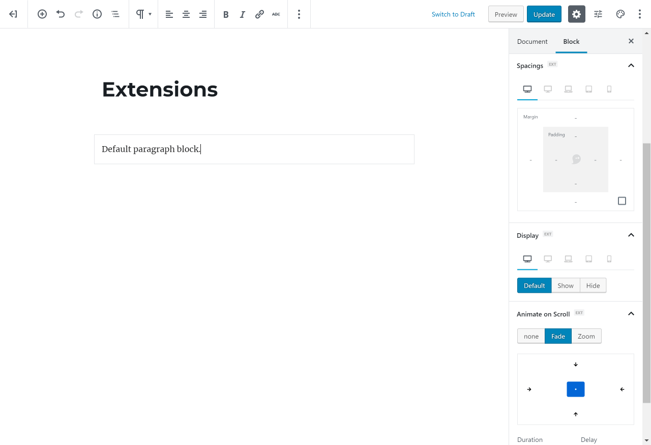 Blocks Extensions