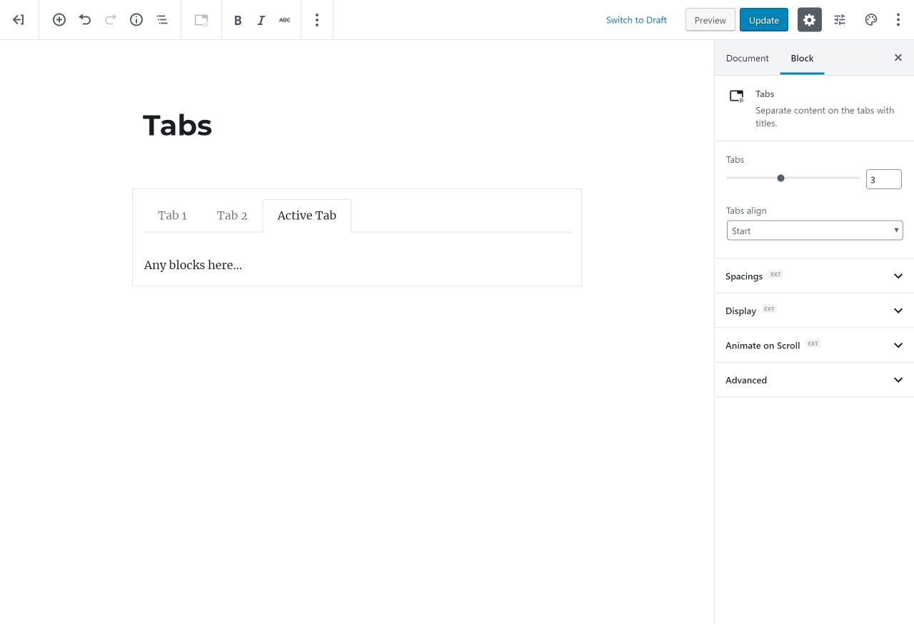 Tabs