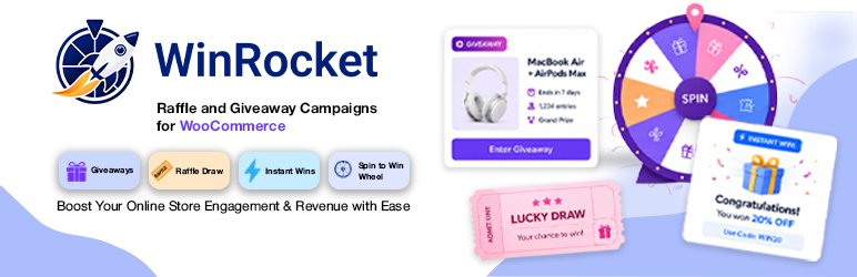 WinRocket Raffle and Giveaway Campaigns for WooCommerce