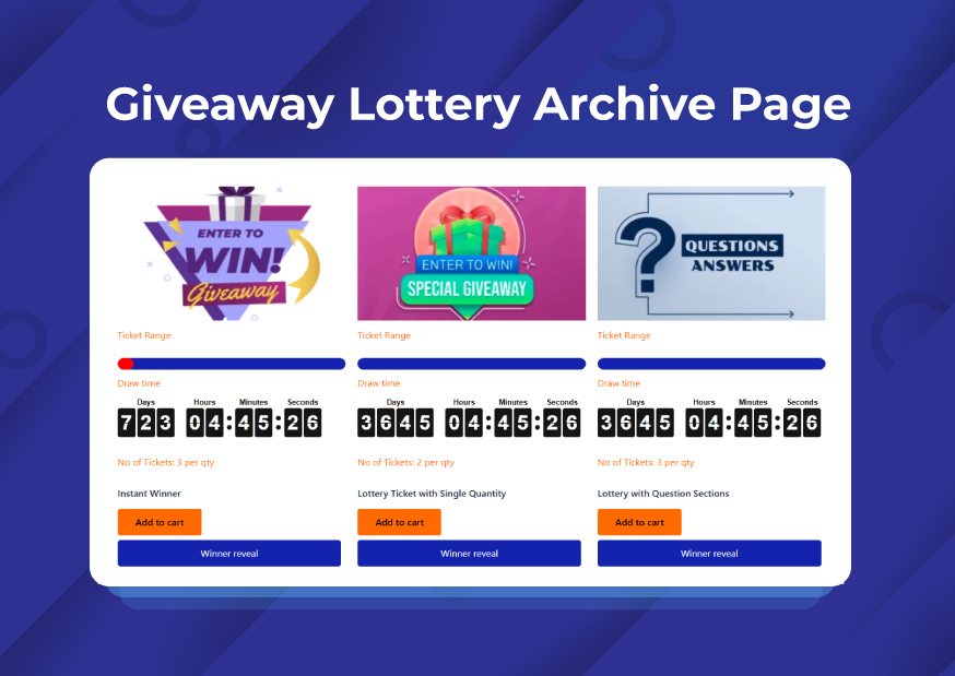 WinRocket - Giveaway Lottery Archive Page