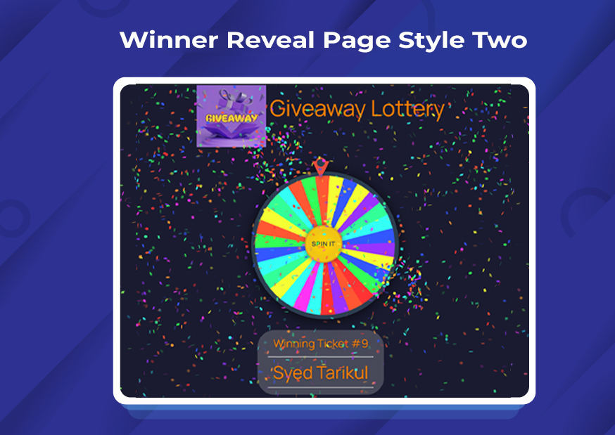 Winner Reveal Page Style Two