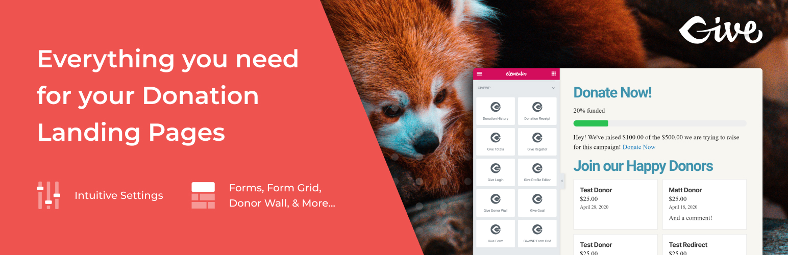 GiveWP Donation Widgets for Elementor