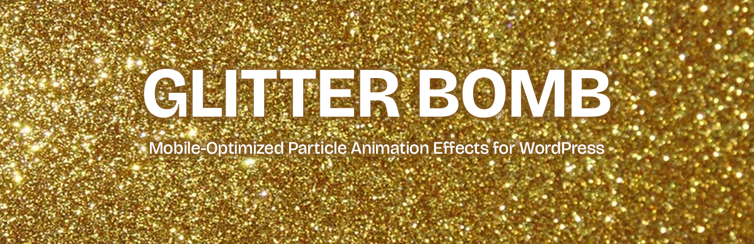 WordPress 外掛 Glitter Bomb 的封面圖片。
