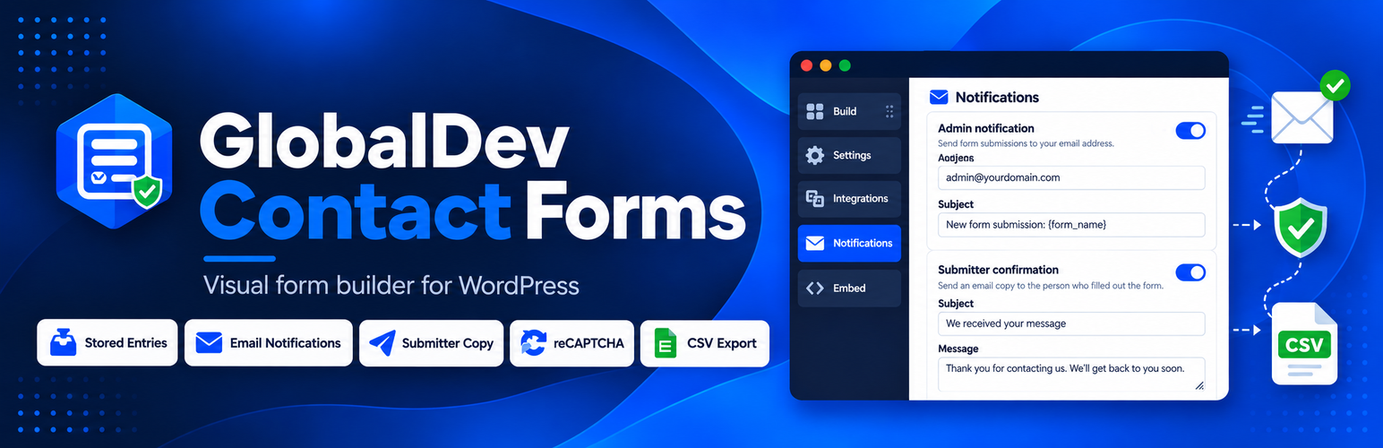 GlobalDev Contact Forms