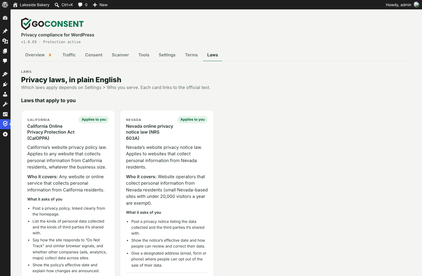 Laws: the privacy laws that apply to your business, in plain English.