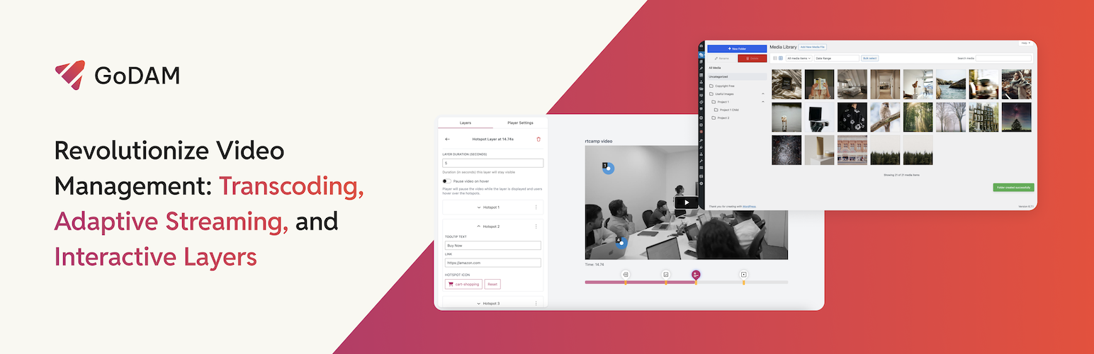 WordPress 外掛 GoDAM 的封面圖片。