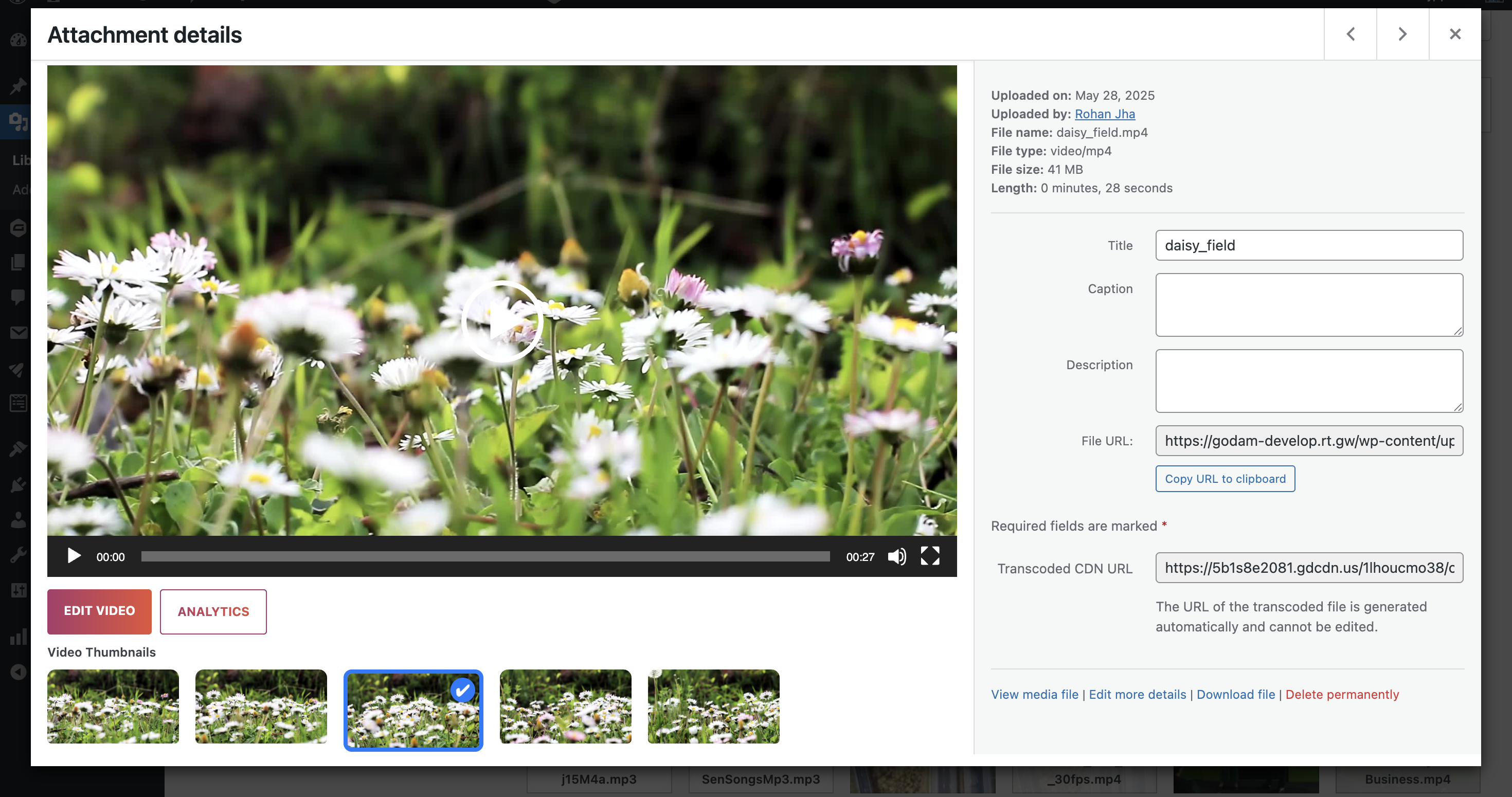 Attachment Video Details