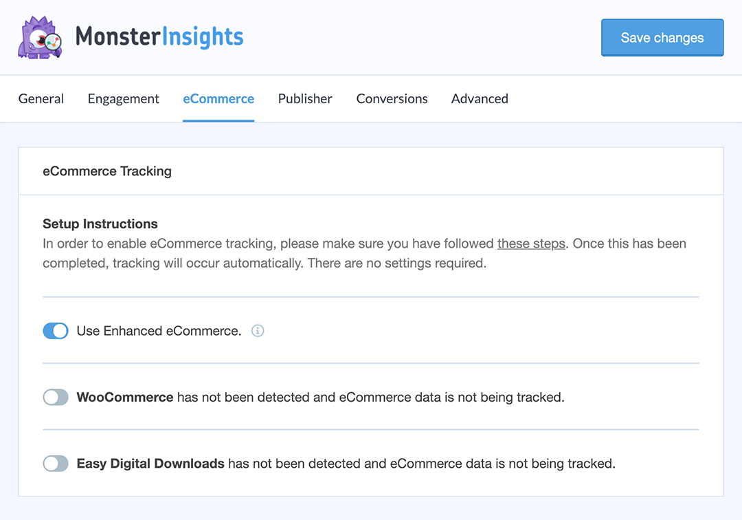 eCommerce tracking - no configuration required (Pro feature)