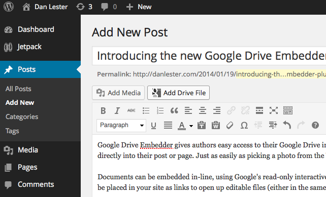 Embedder For Google Drive