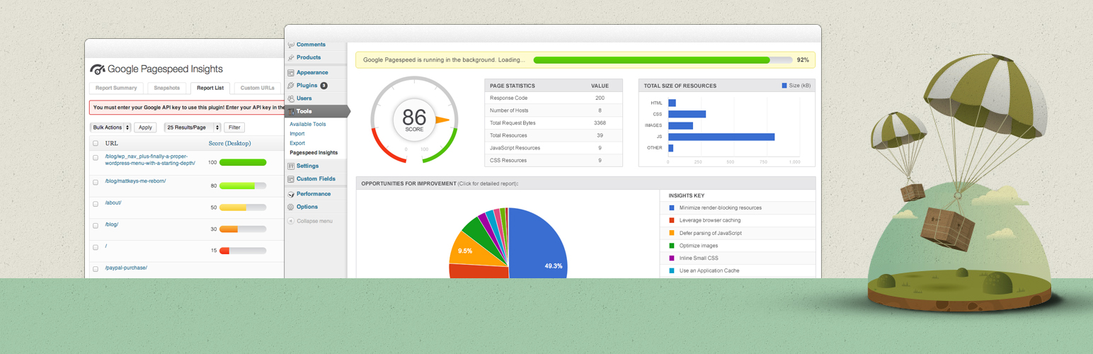 Insights from Google PageSpeed