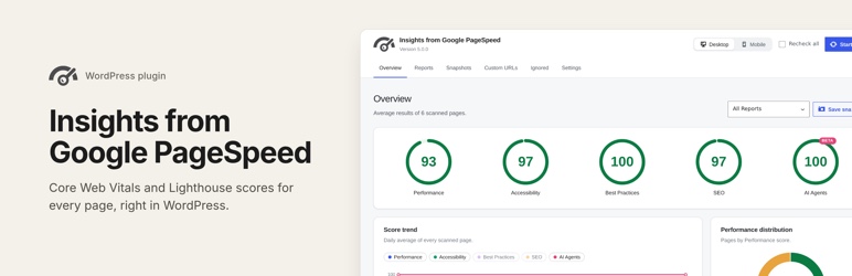 Insights from Google PageSpeed