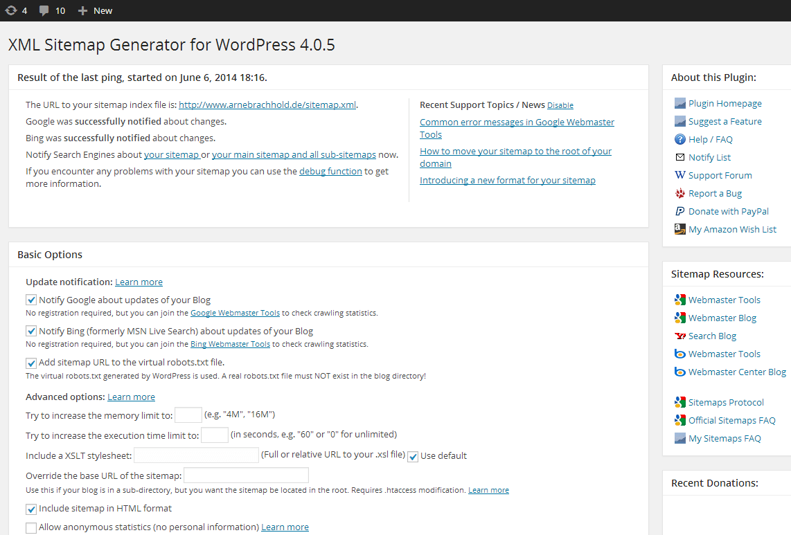 Google XML Sitemaps