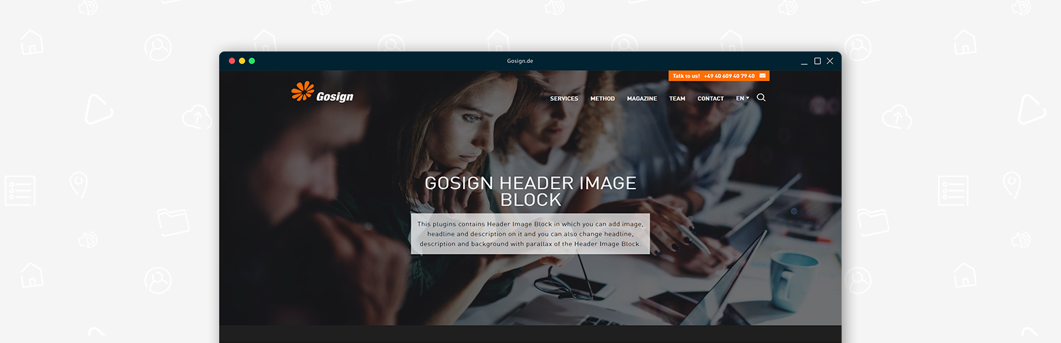 Gosign – Header Image Block