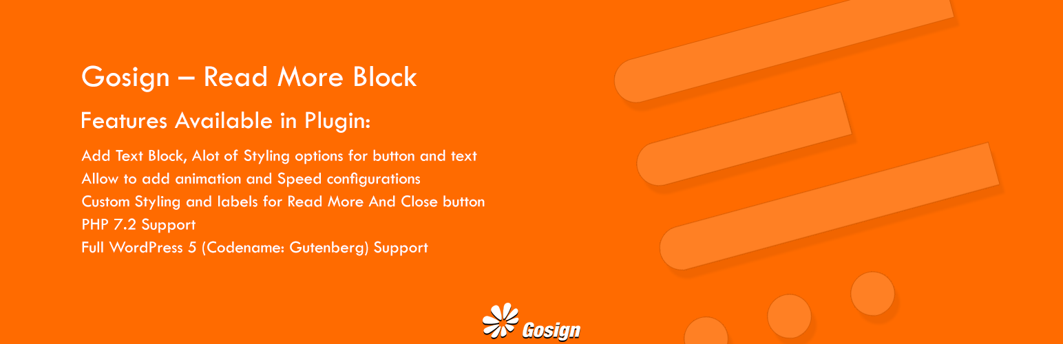 Gosign – ReadMore Toggle Text Block