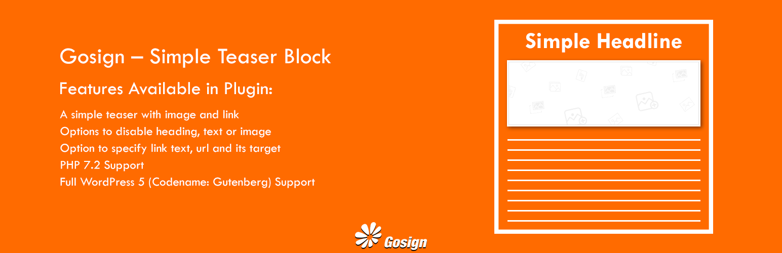 Gosign – Simple Teaser Block