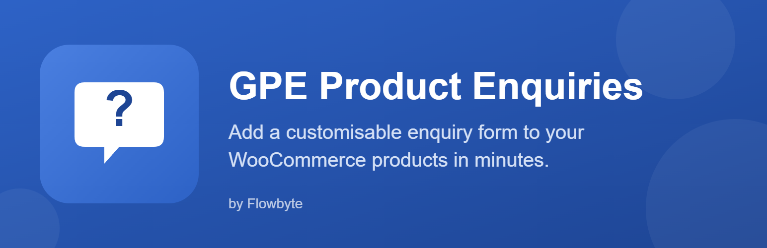 WordPress 外掛 GPE Product Enquiries 的封面圖片