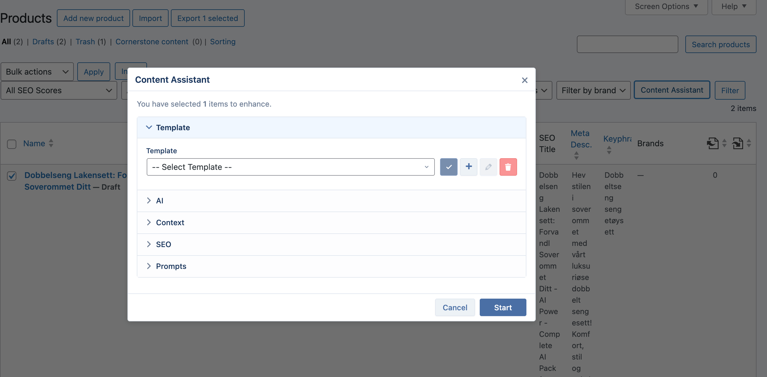 WooCommerce AI integration.