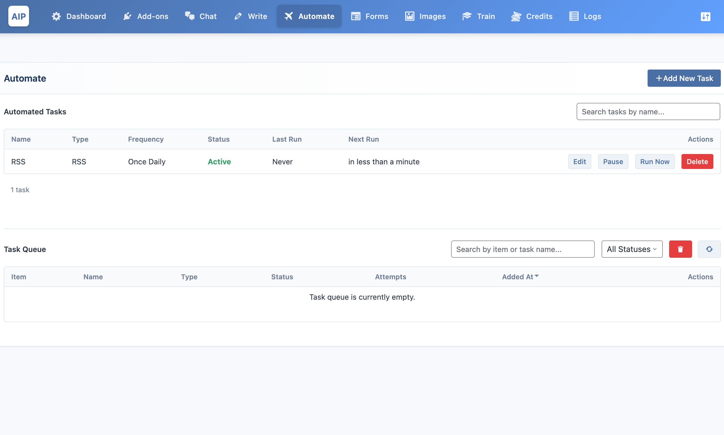Automated Tasks scheduler.