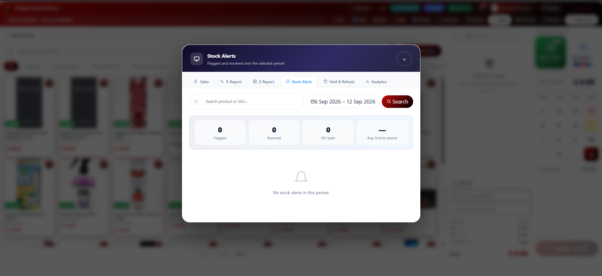 The Void and Refund log with approval details for each entry