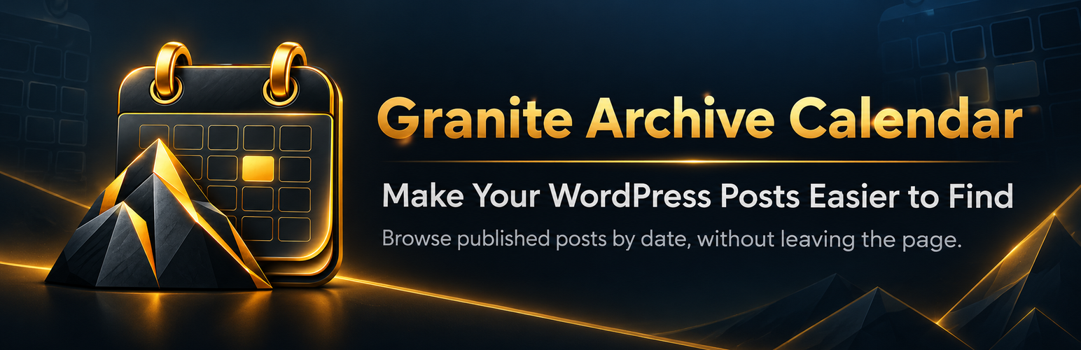 WordPress 外掛 Granite Archive Calendar 的封面圖片