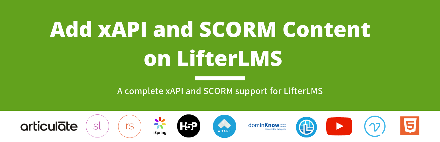 WordPress 外掛 Experience API for LifterLMS by Grassblade 的封面圖片。
