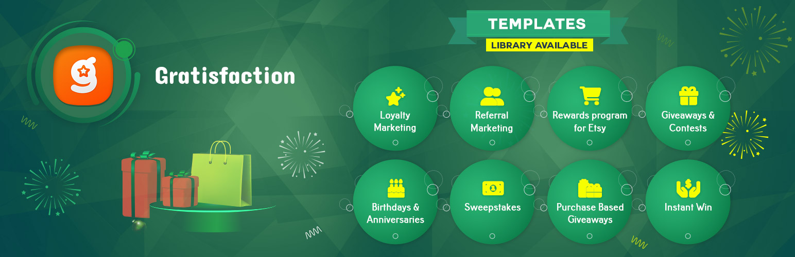 WordPress 外掛 Gratisfaction- Loyalty, Rewards , Referral, Birthday and Giveaway Program 的封面圖片。