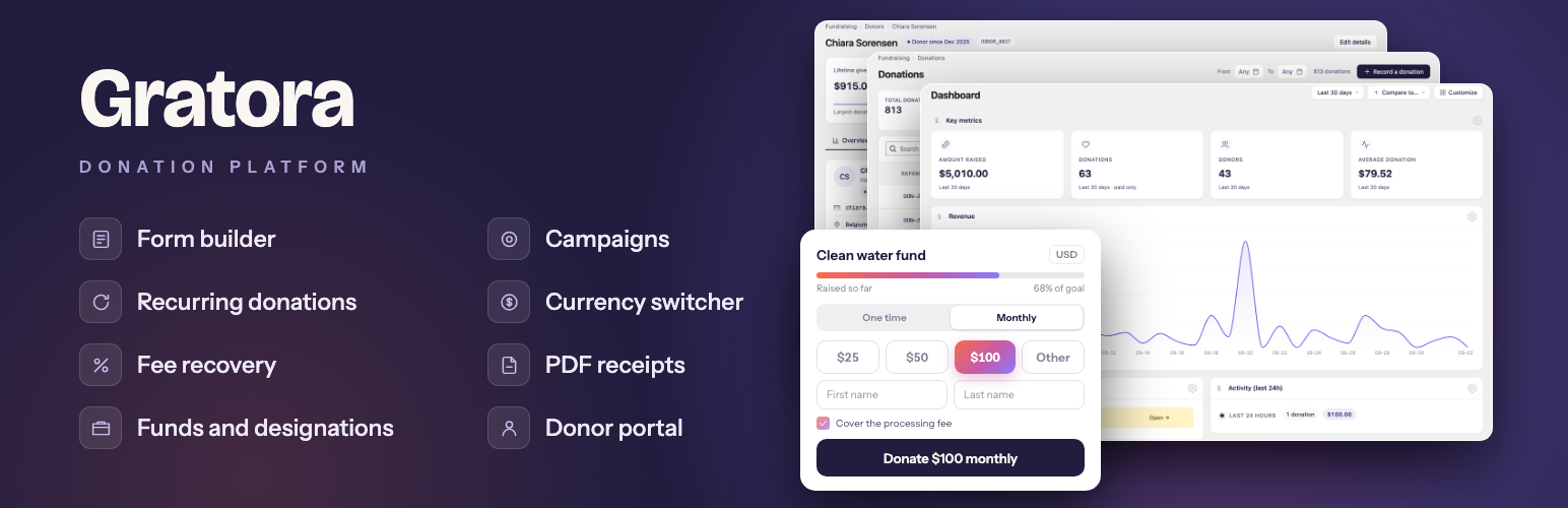 Gratora – Donation Platform