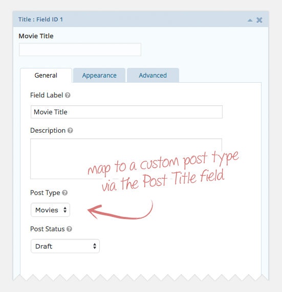 Setting: Mapping to a custom post type