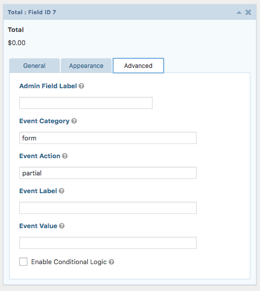 Partial entries add-on section