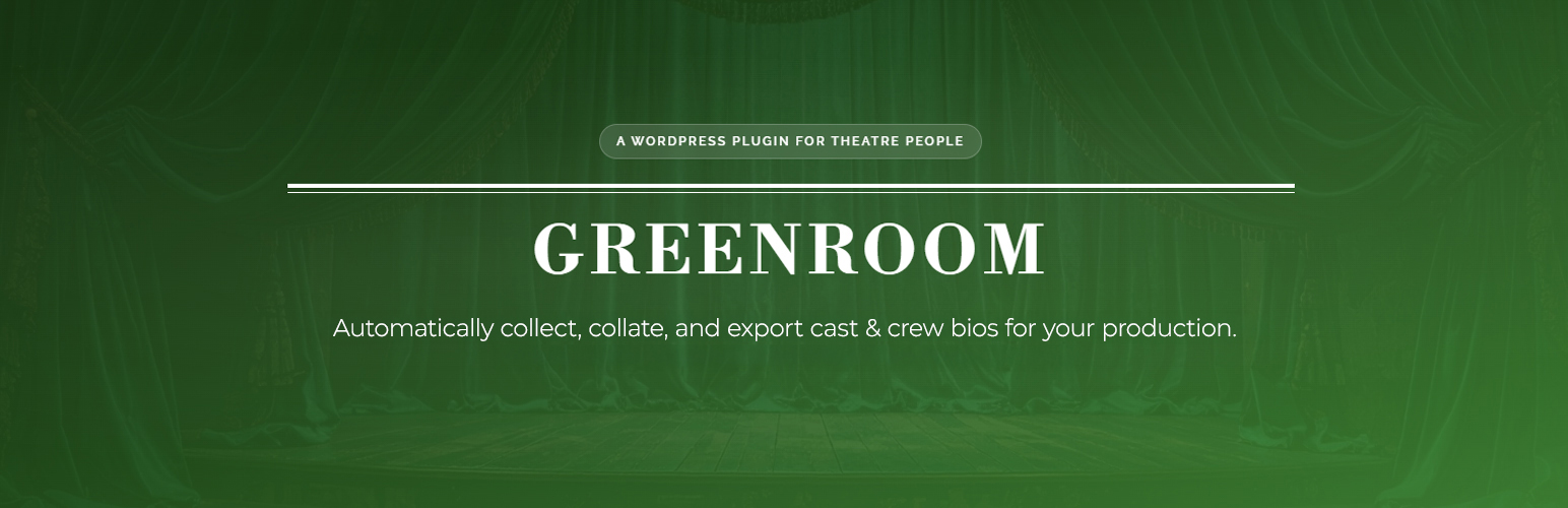 WordPress 外掛 GreenRoom 的封面圖片