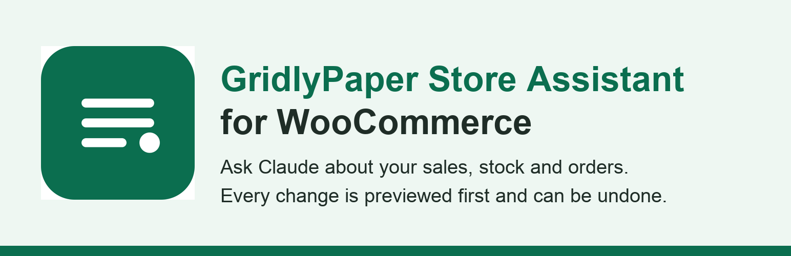 WordPress 外掛 GridlyPaper Store Assistant for WooCommerce 的封面圖片