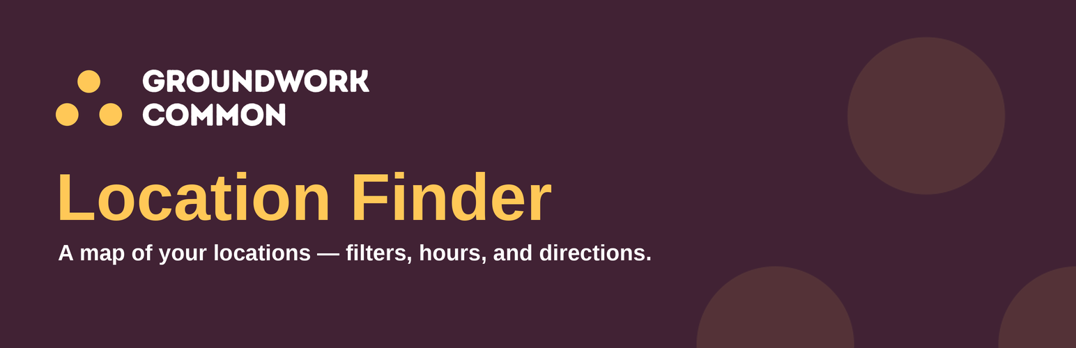 WordPress 外掛 Groundwork Common Location Finder 的封面圖片