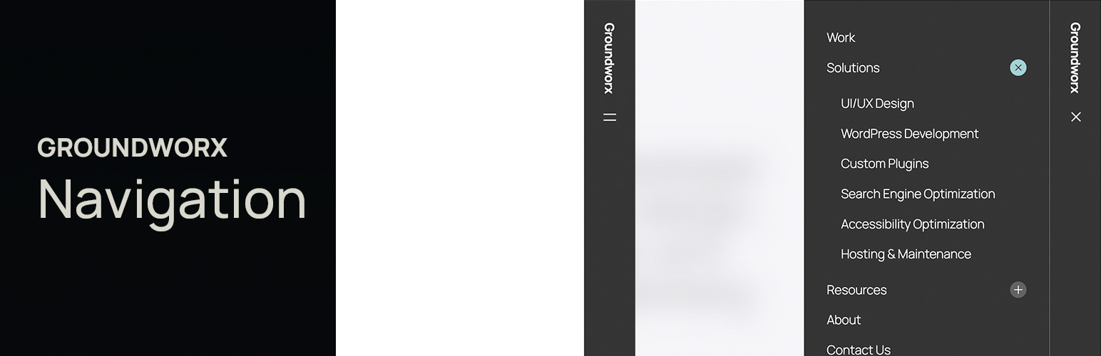 Groundworx Navigation – Responsive Menu & Mobile Navigation Block