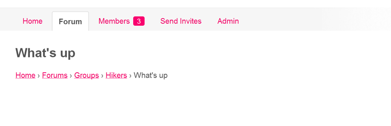 Group Forum Crumbs