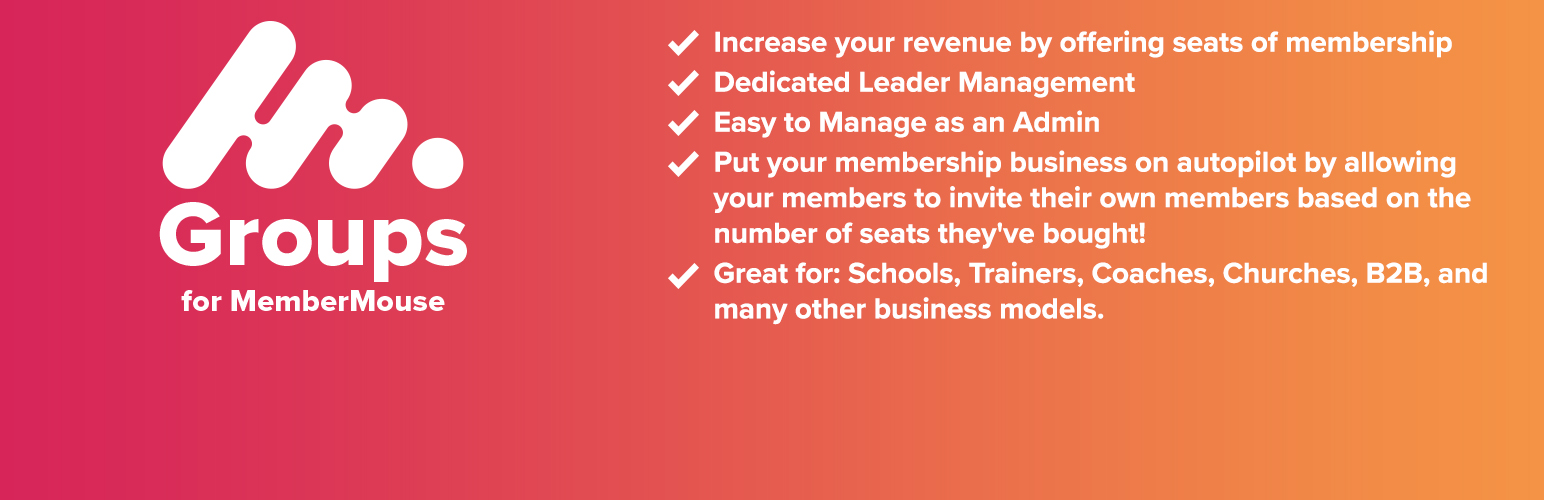 WordPress 外掛 Groups for MemberMouse 的封面圖片。