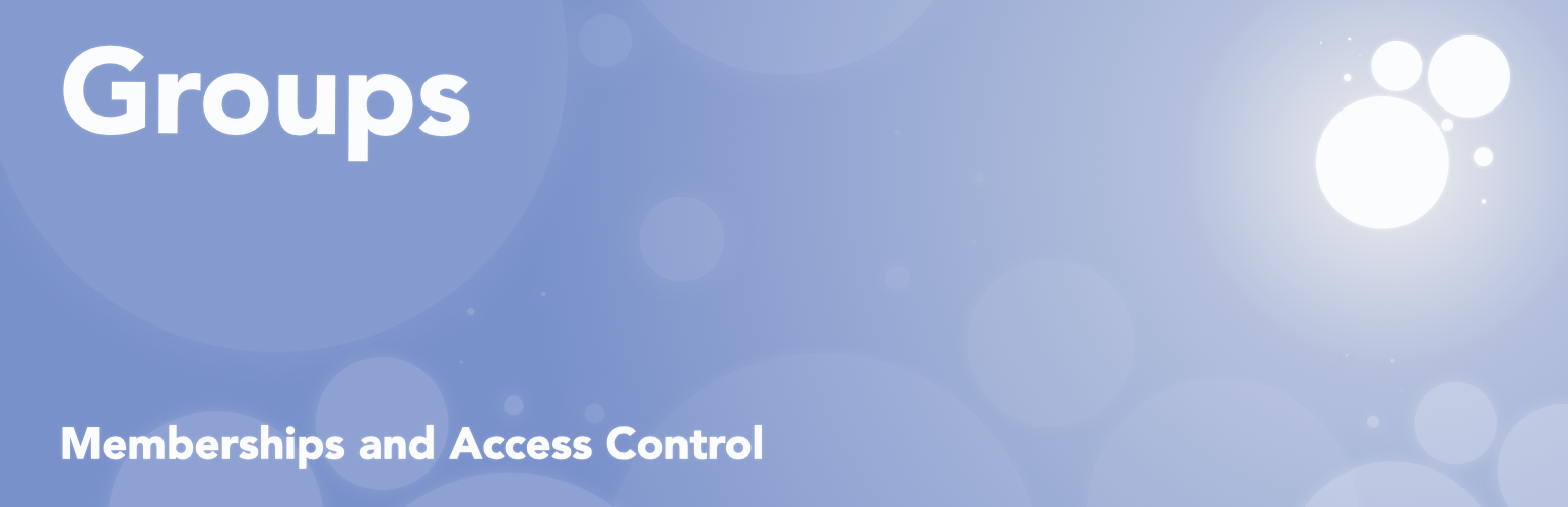 WordPress 外掛 Groups 的封面圖片。