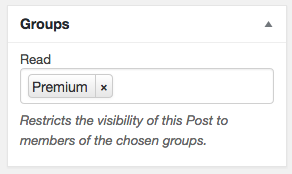 Restrict access on pages and posts (and other custom post types) ... you can restrict access to users who are members of one or more groups.