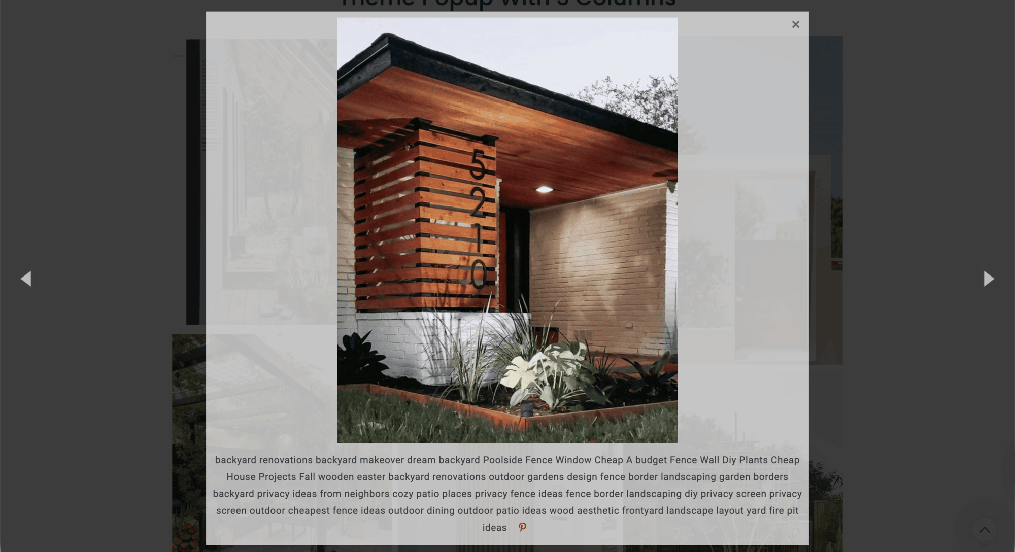 Theme Popup: GS Pinterest Portfolio