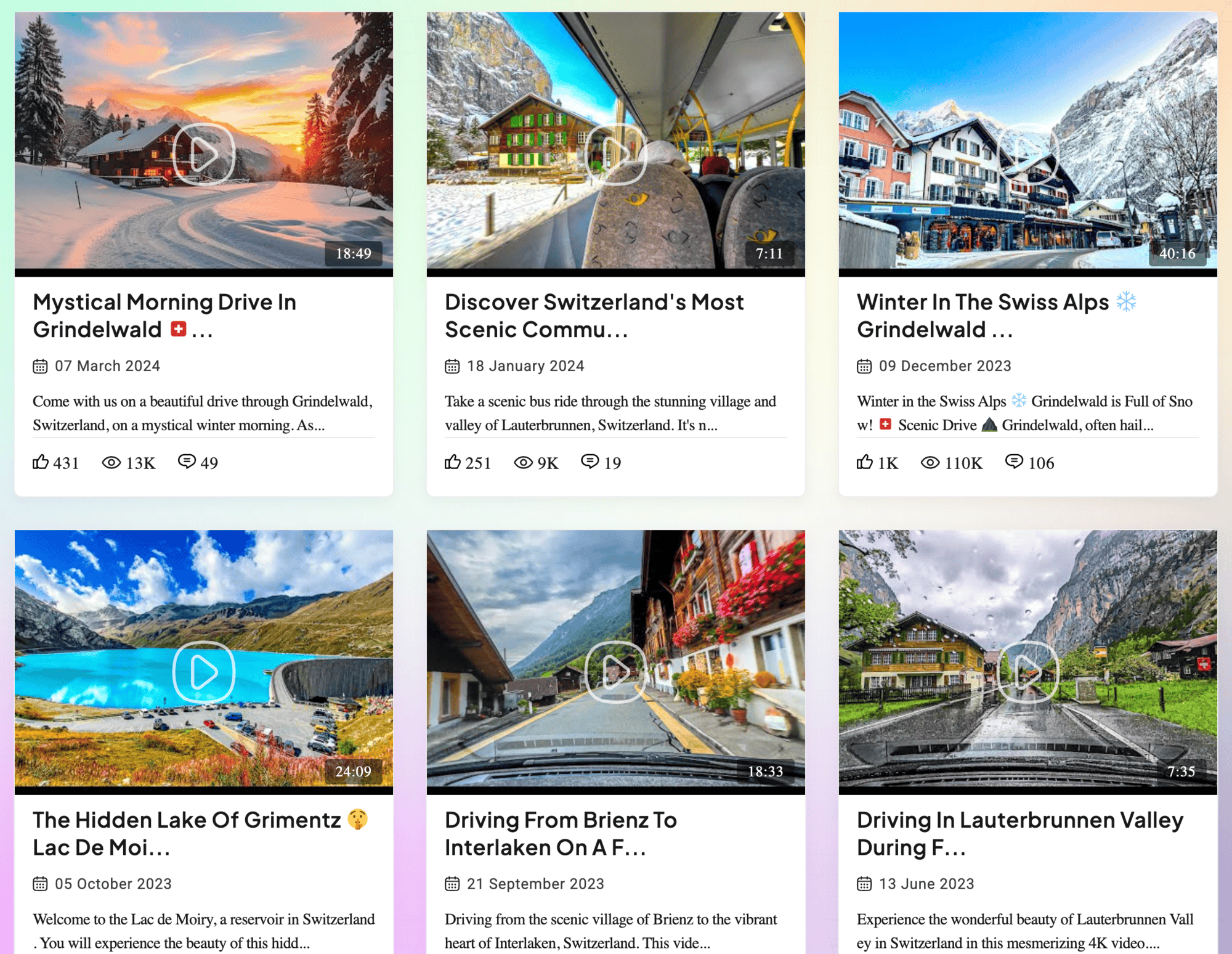Grid View - Style 03: GS YouTube Gallery