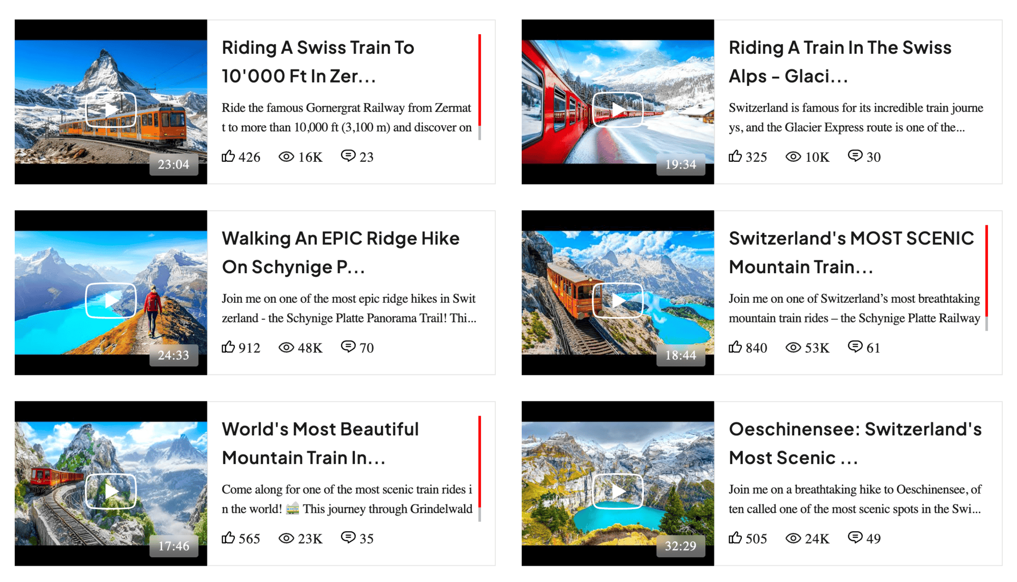 Horizontal View - Style 01: GS YouTube Gallery