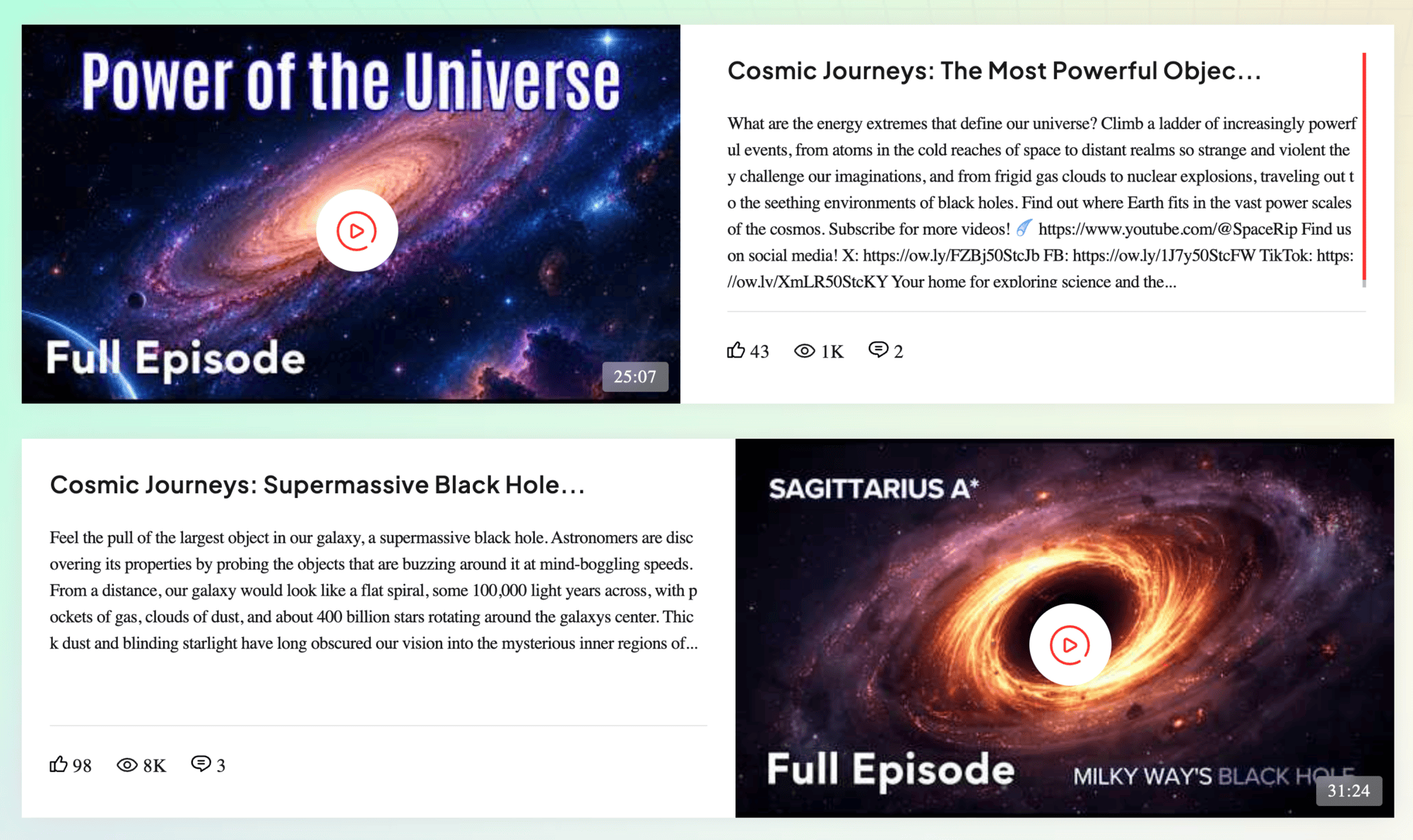 Horizontal View - Style 02: GS YouTube Gallery
