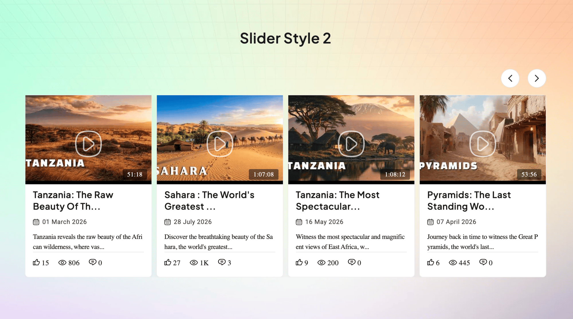 Slider - Style 02: GS YouTube Gallery