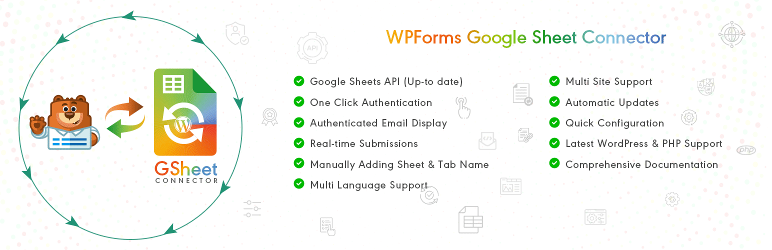 Product image for WPForms Google Sheet Connector.