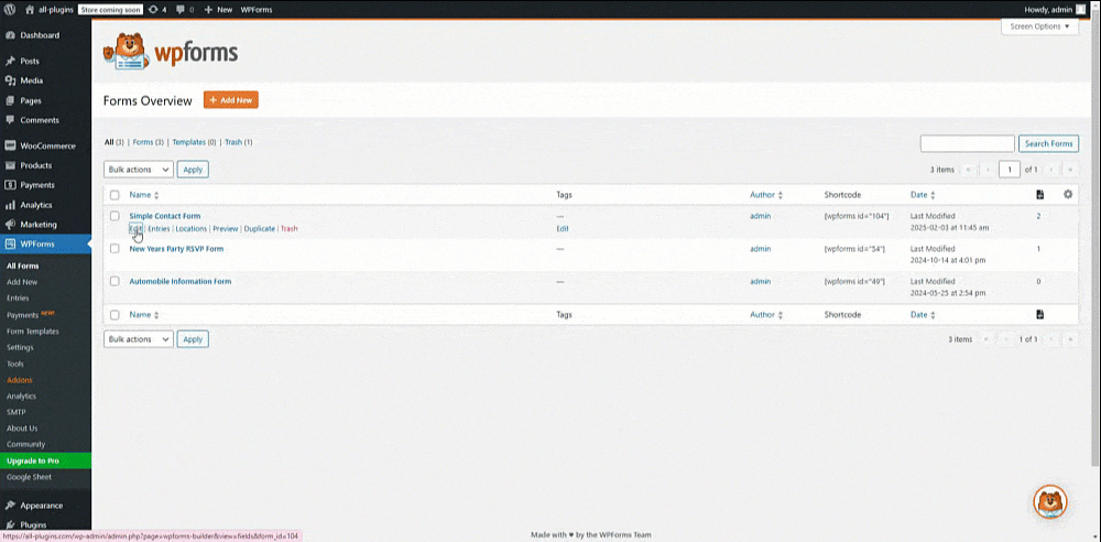 Entering the Field Header Names Manually in the Connected Sheet and Submitting the form.