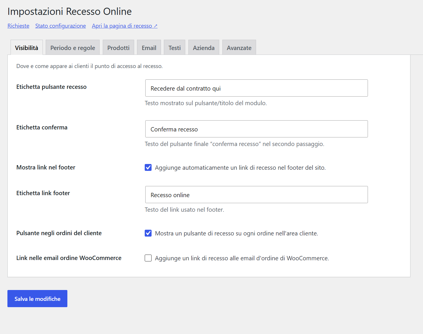 Withdrawal settings (period basis, duplicates, B2B handling).