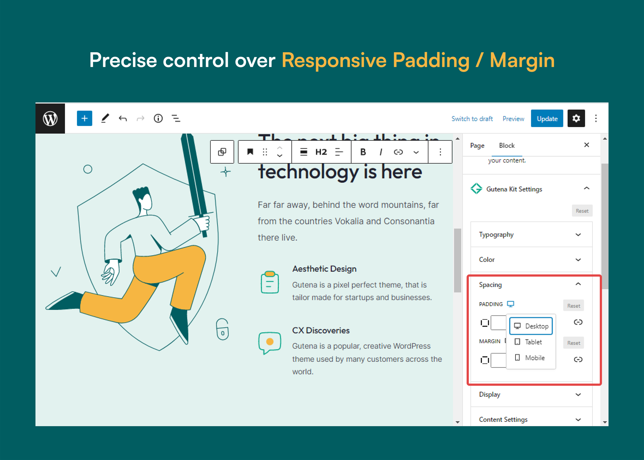 Precise control over Responsive Padding / Margin