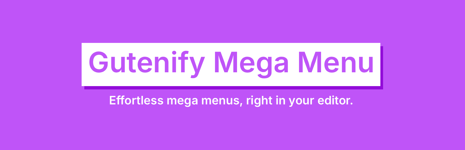 WordPress 外掛 Gutenify Mega Menu 的封面圖片